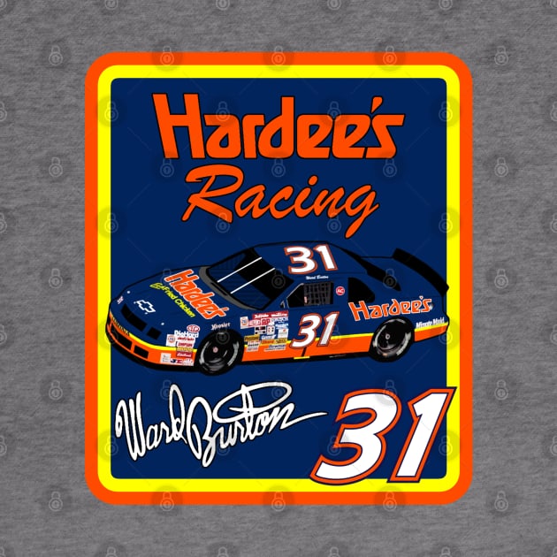 Ward Burton Hardee's Vintage Nascar Design by Reno27Racing